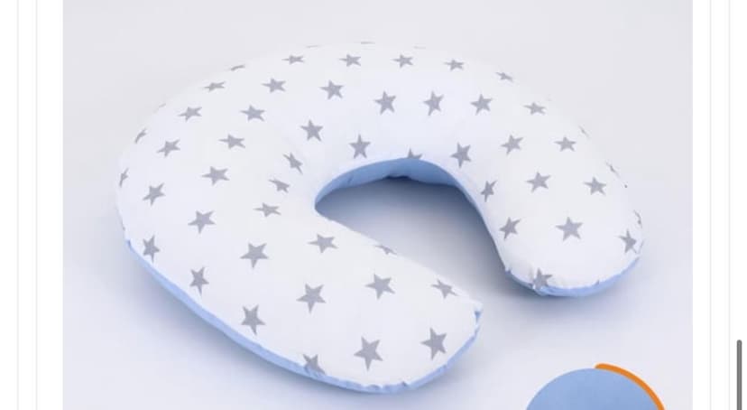 مخدة رضاعة لون ازرق نجوم