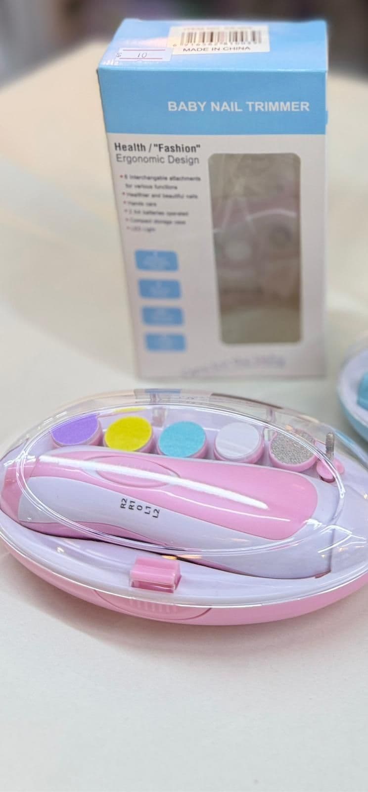 مبرد اضافر زهر بعلبة شفافة  