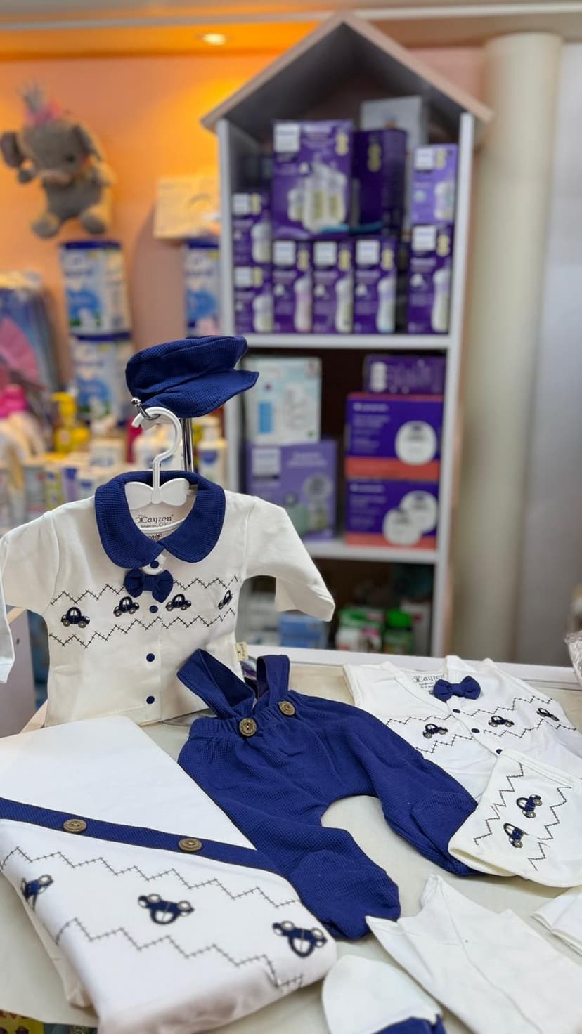 طقم نزلة ١٠ قطع صبياني كحلي 