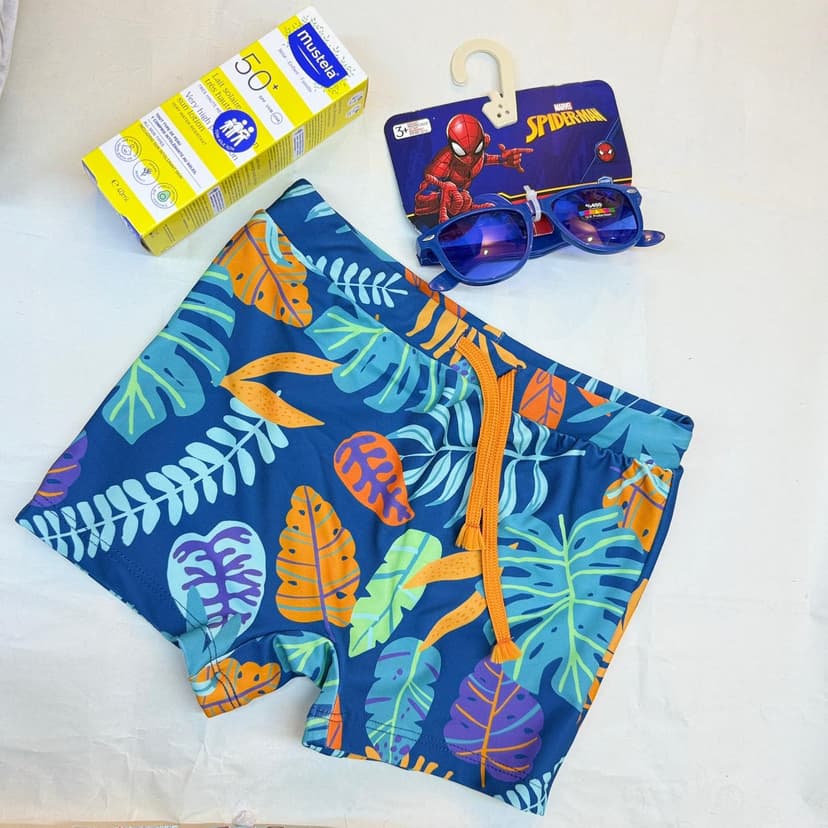 شورط سباحة ازرق ادغال 5-6سنين