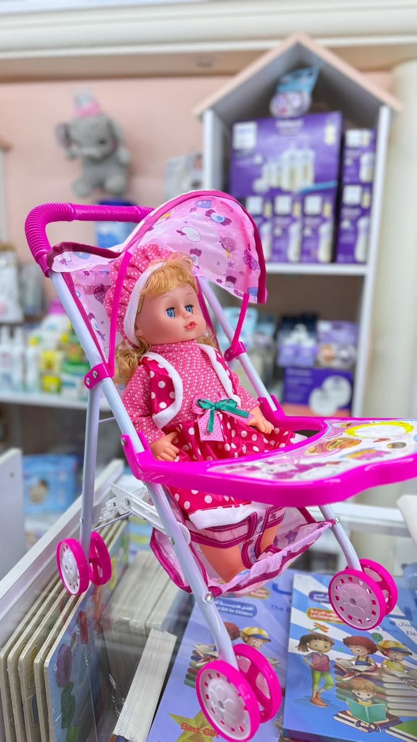 لعبة دمية مع عرباية بناتي بينك