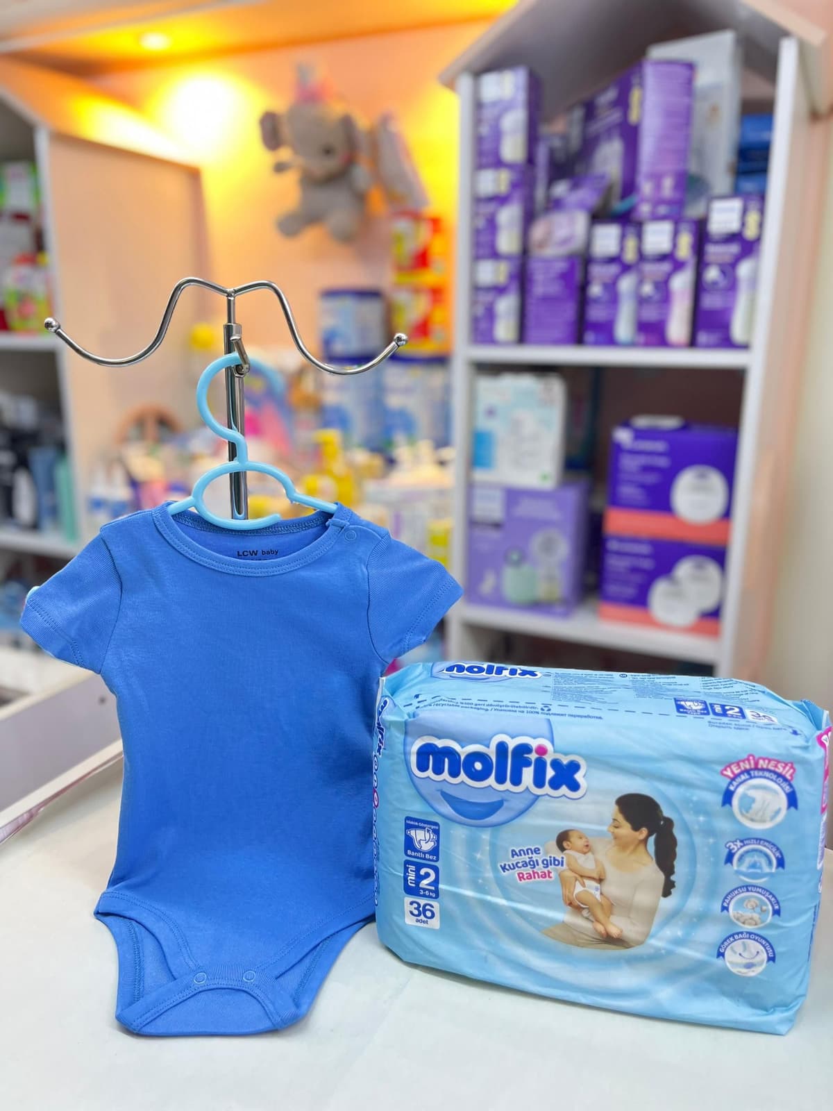 بربتوز ازرق سادة 3-6شهور