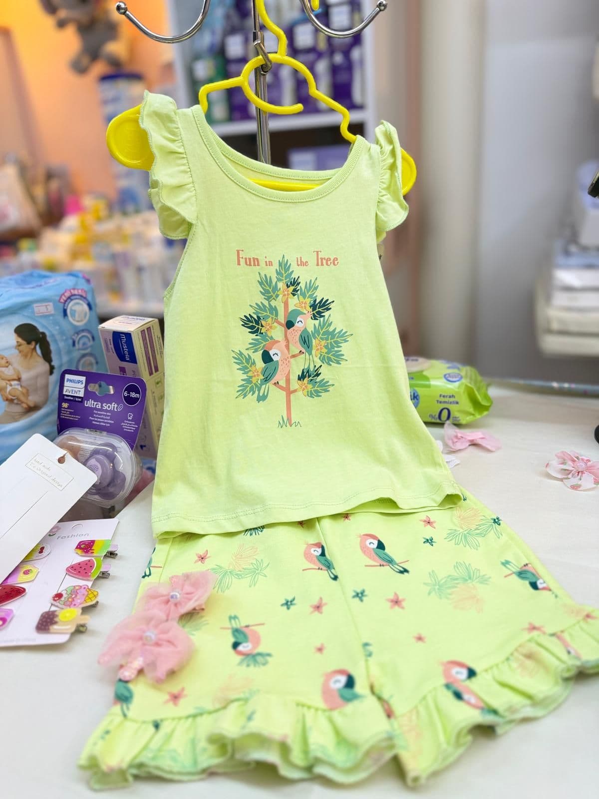 بجامة خضيري فلامينغو 12شهر