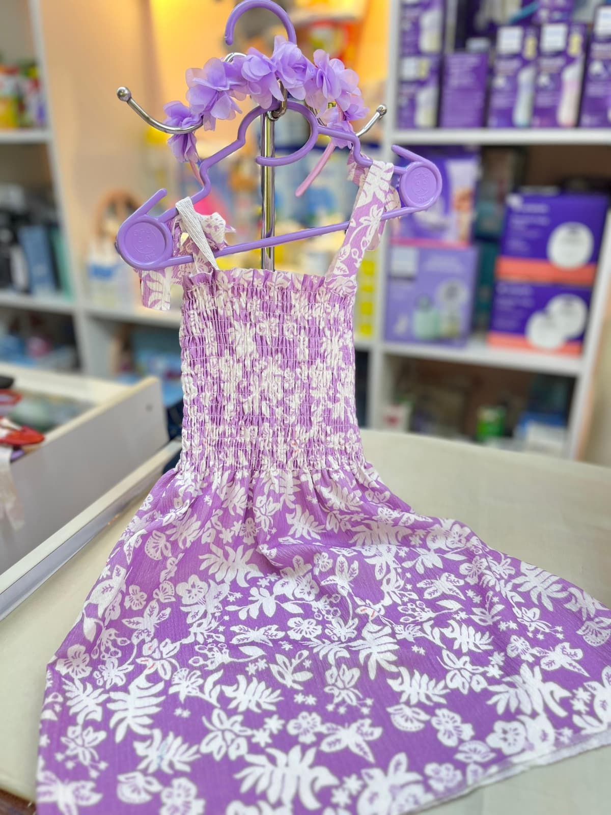 فستان مورد موف حفر2-3سنين