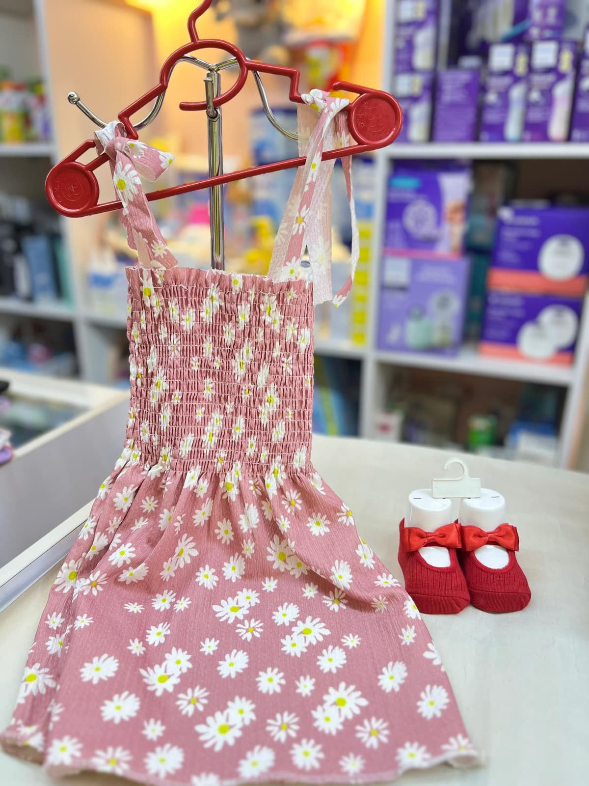 فستان مورد سومو عباد الشمس حفر2-3سنين