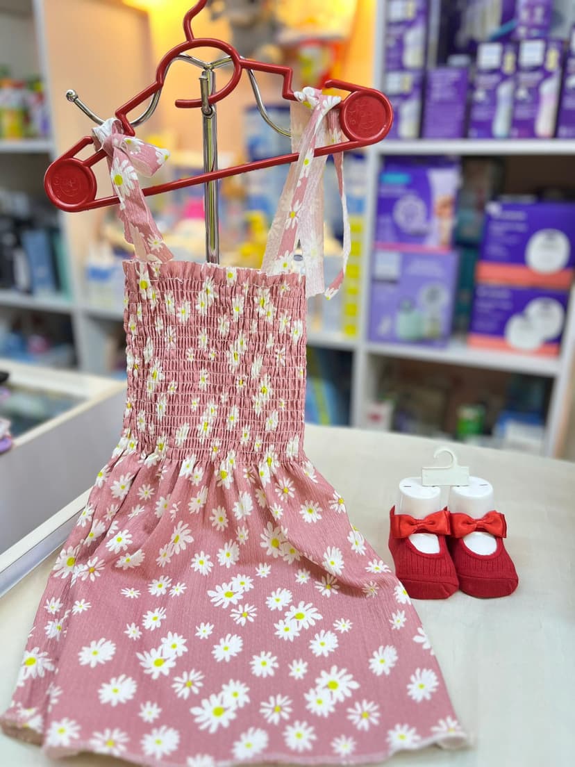 فستان مورد سومو عباد الشمس حفر2-3سنين