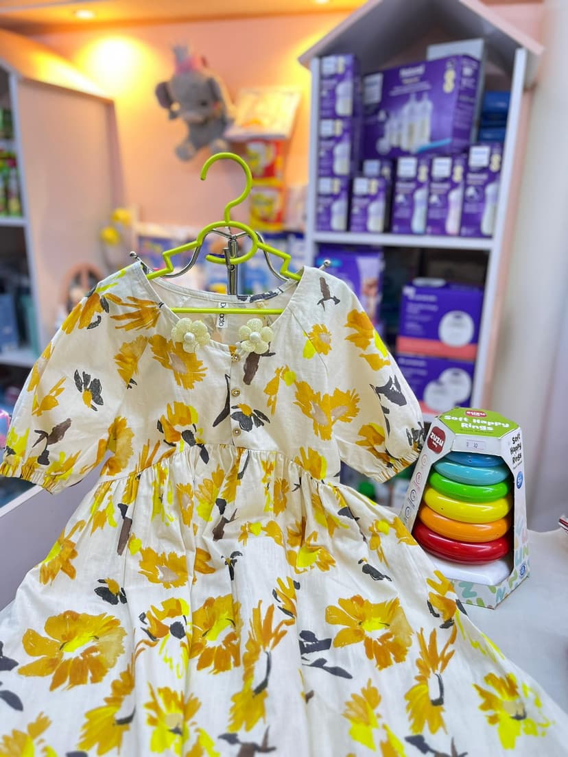 فستان سكري مورد وردات 7-8سنين