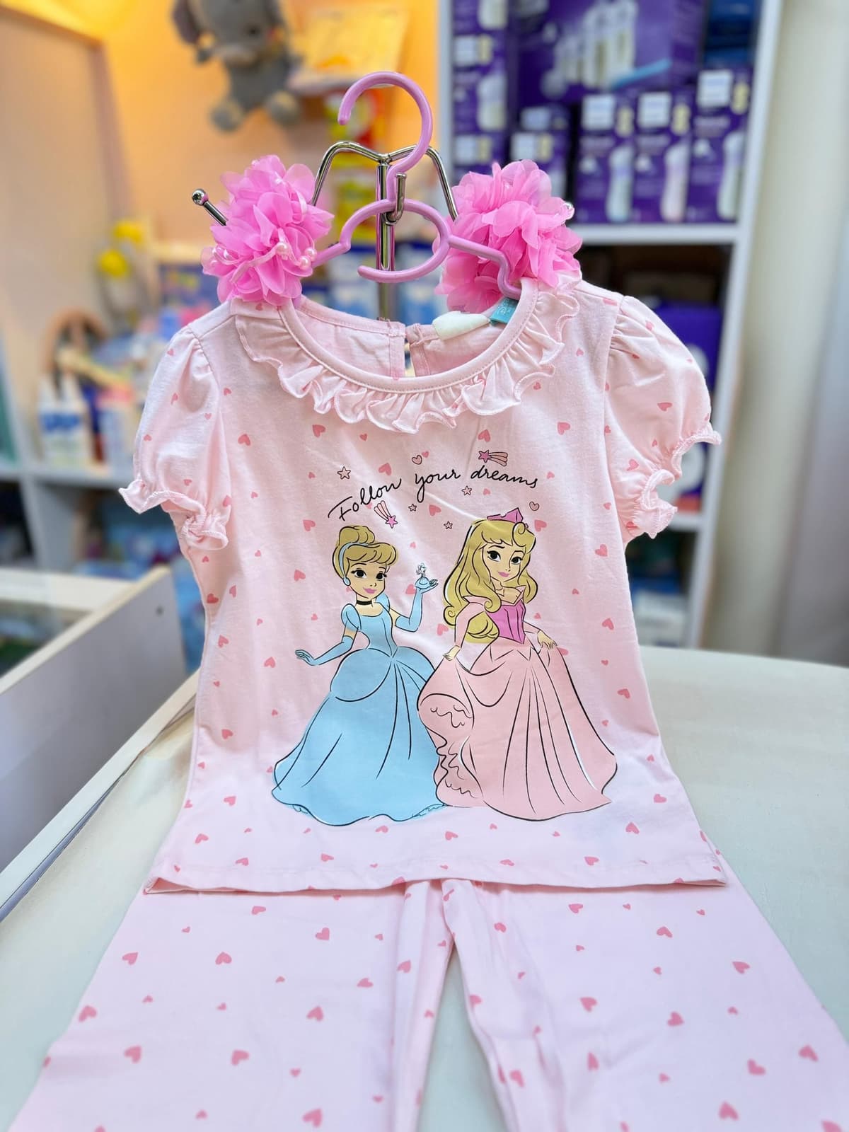 بجامة زهر اميرات ديزني 4-5سنين