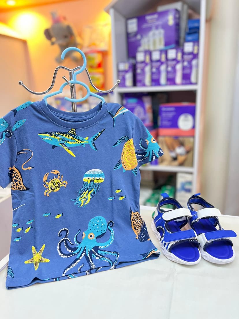 كنزة زرقا اسماك  2 -3سنين