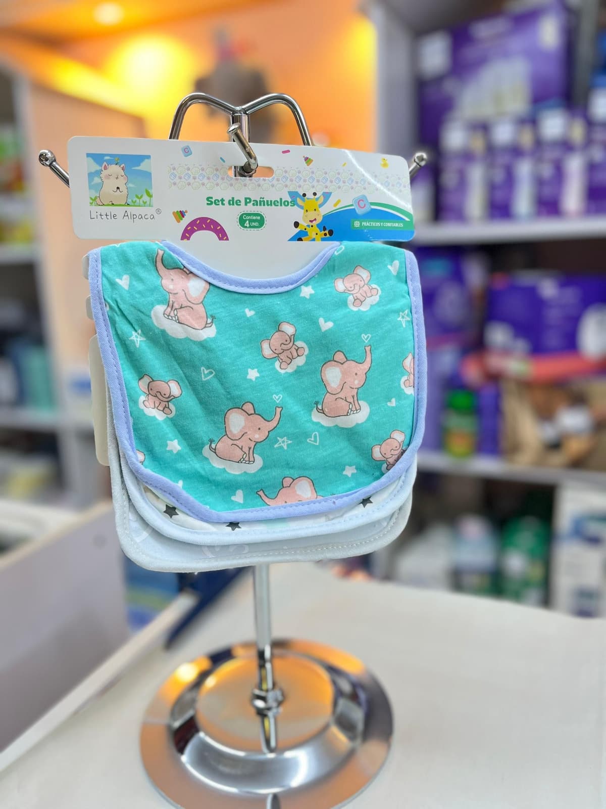  سيت دقونات قطن فيل تركواز