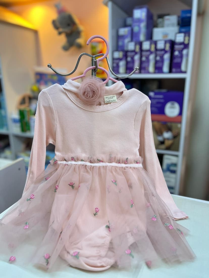 فستان زهر تول كرزات مع كولون 24-36شهر