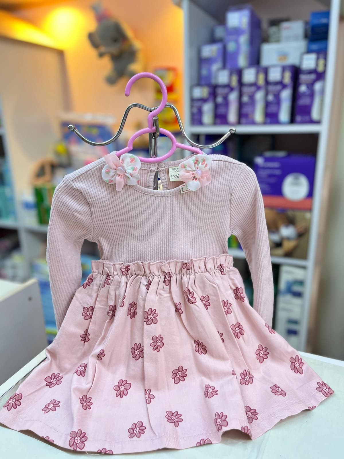 فستان زهر وردات 9-12شهر