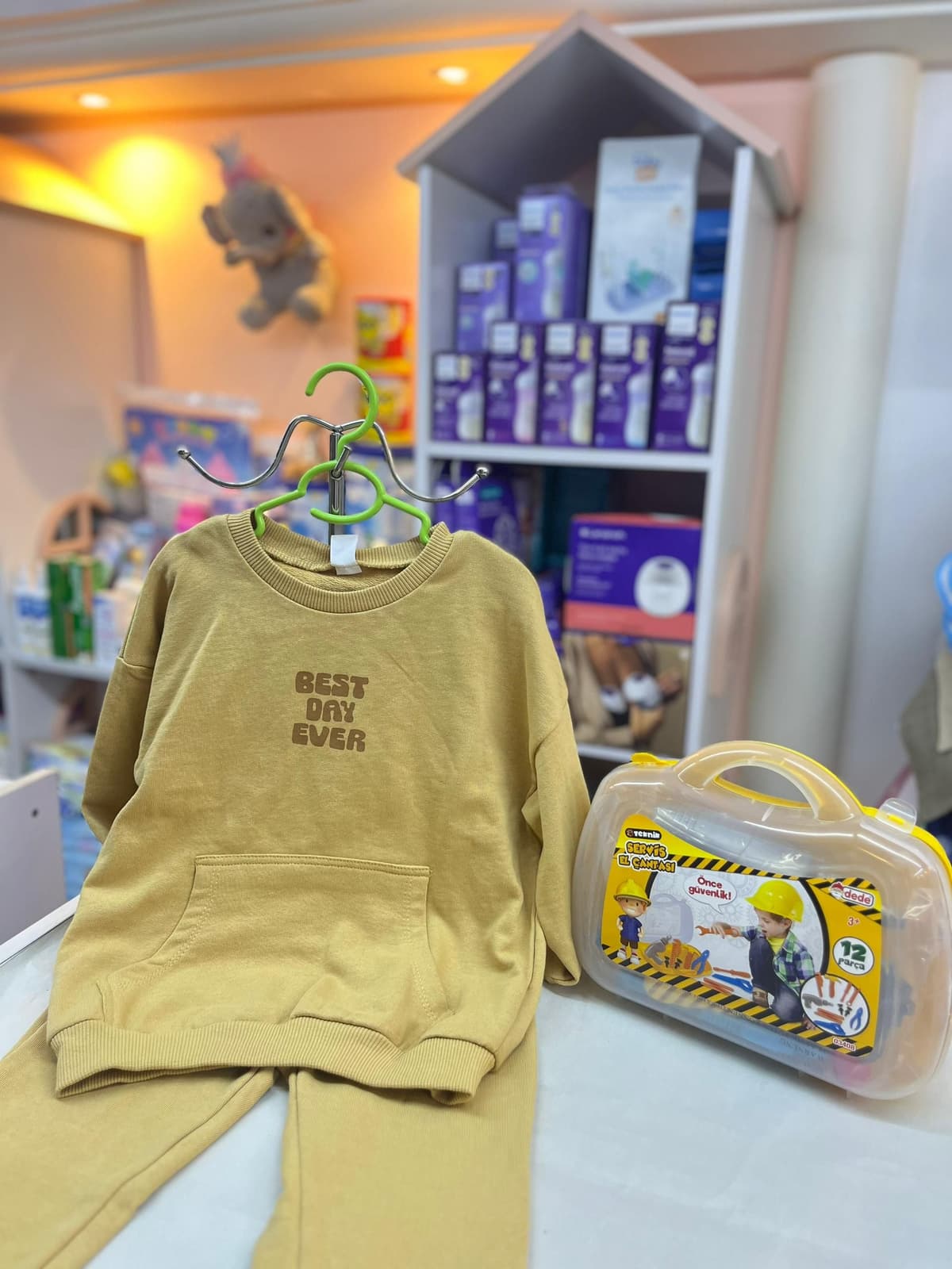 بجامة صبياني قطن بني 3-4سنين