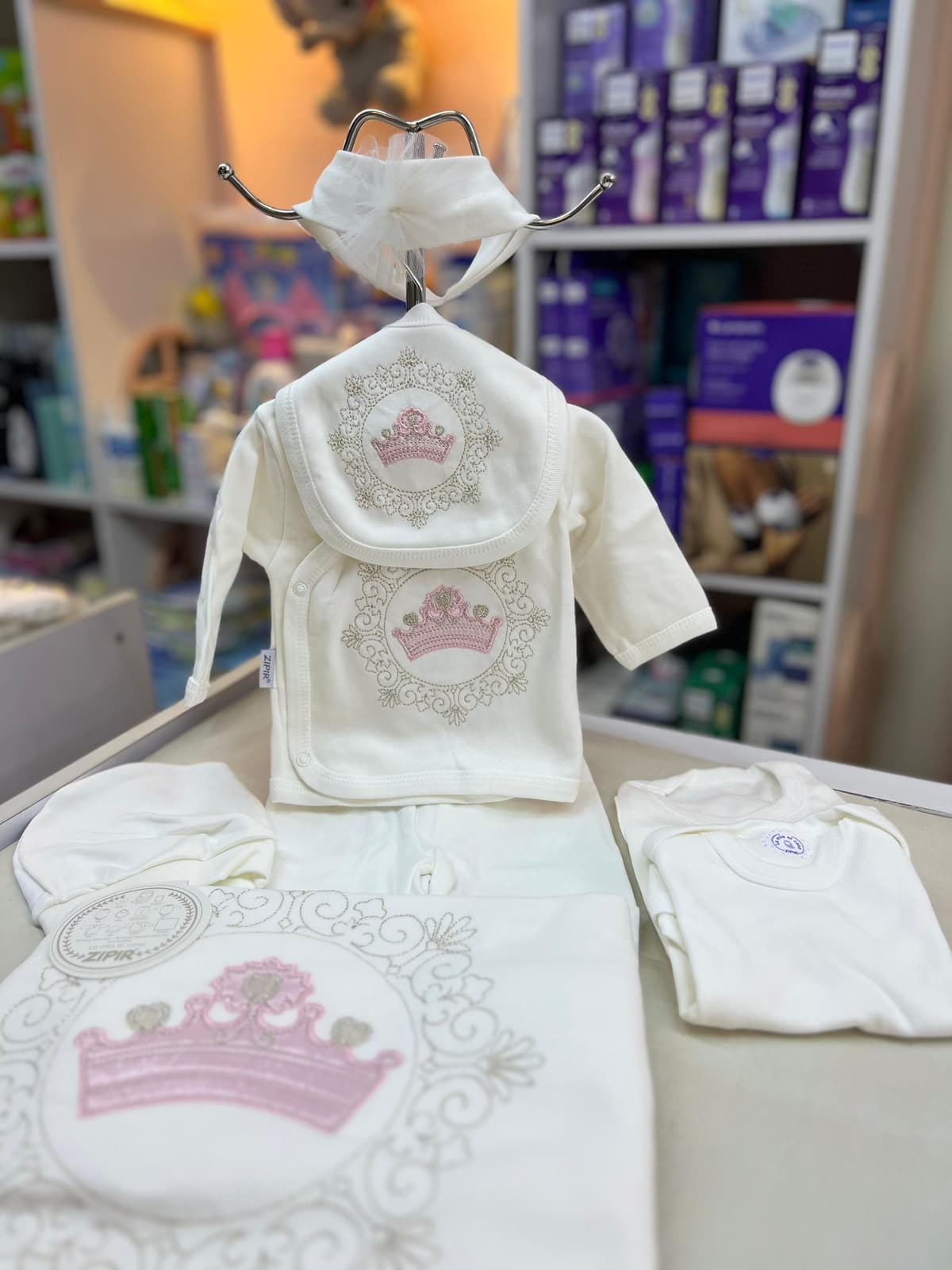 طقم نزلة 5قطع زهر ملكي بناتي