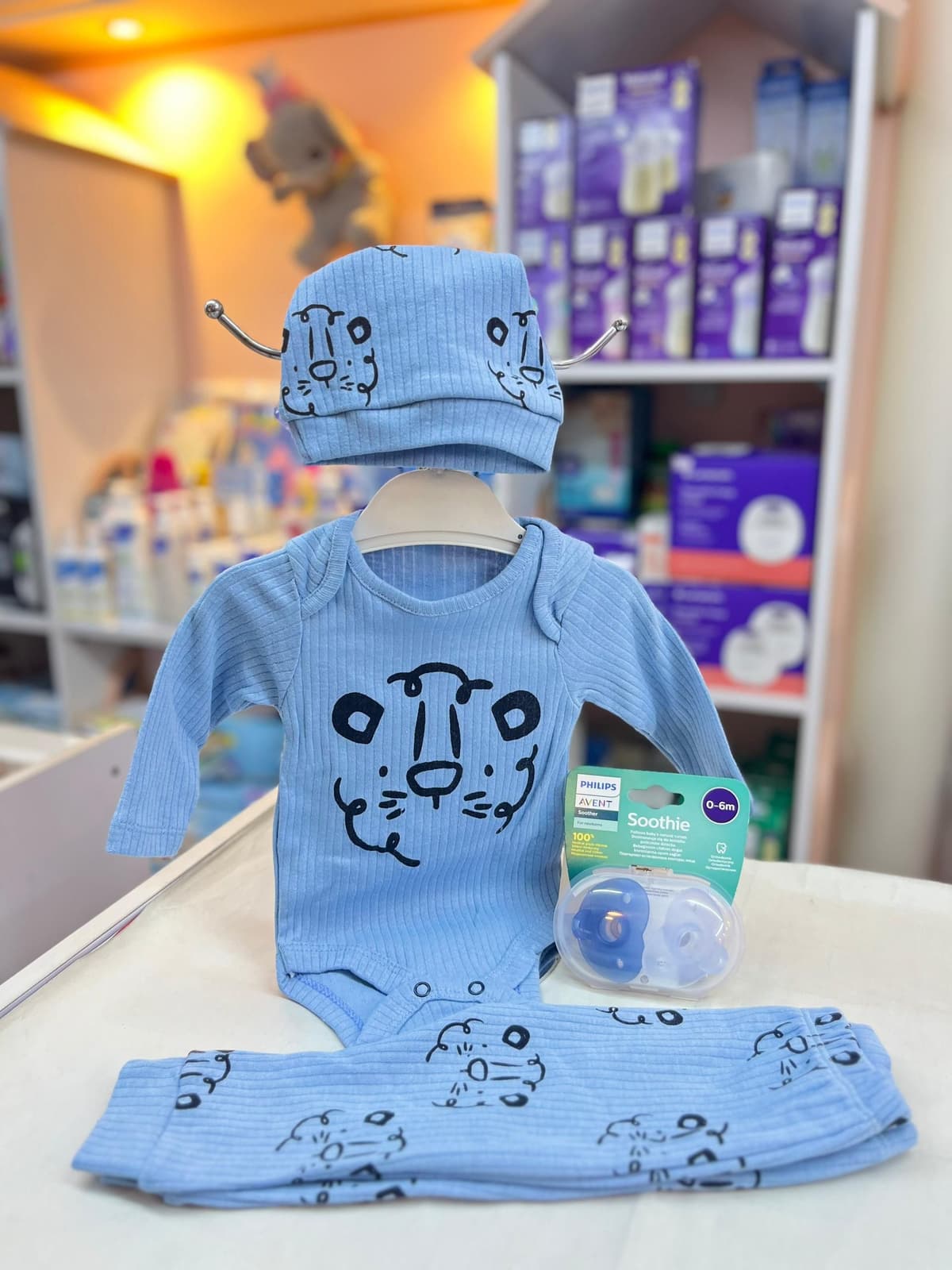 بجامة سماوي اسد 3شهور