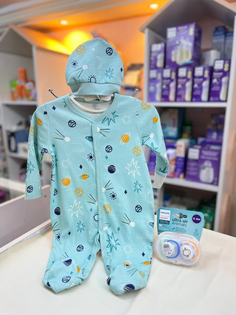 افرول صبياني تركواز فضاء 3-6شهور