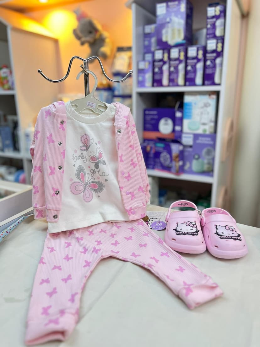 بجامة زهر فراشات 12-18شهر