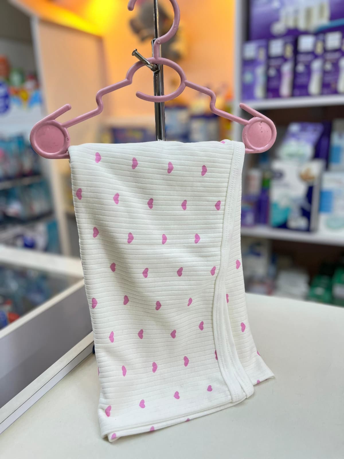 حرام قطن ابيض قلوب 80*80