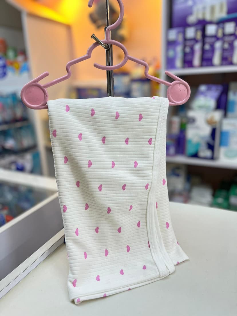 حرام قطن ابيض قلوب 80*80