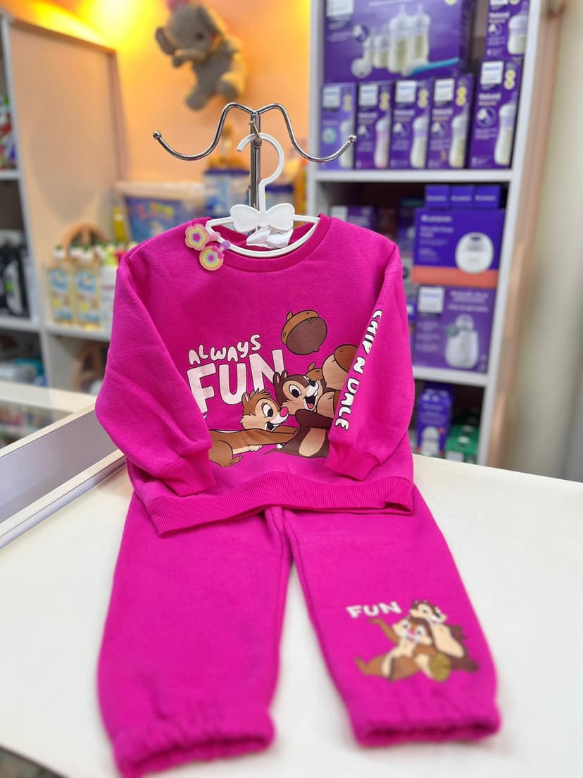 بجامة بناتي فوشي سنجاب 18-24شهر