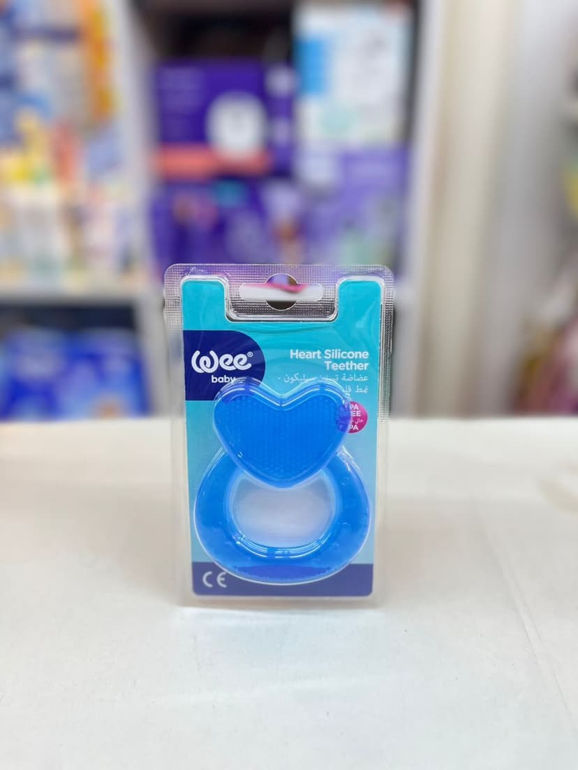 عضاضة سيليكون شكل قلب ازرق 912