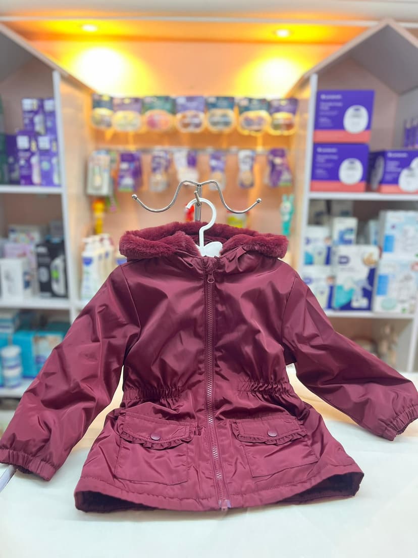 جاكيت وتر بروف خمري 3-4سنين