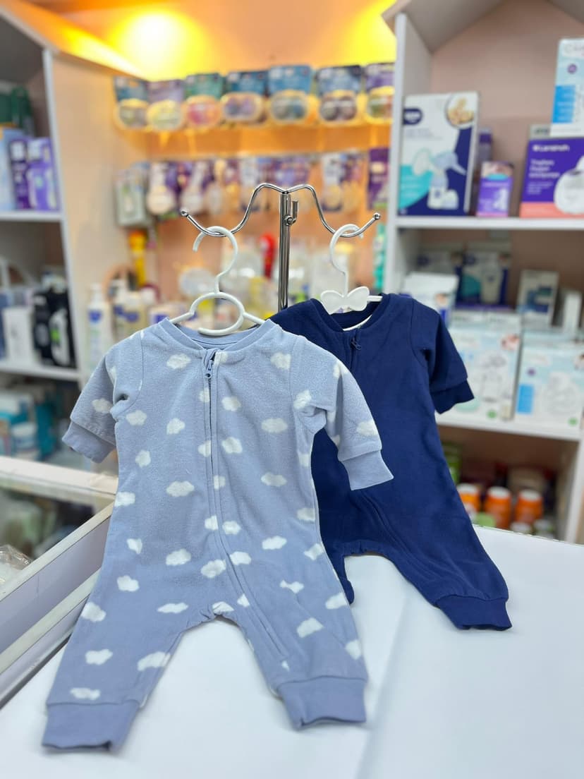 سيت 2افرول كحلي وسماوي غيوم 1-2شهر