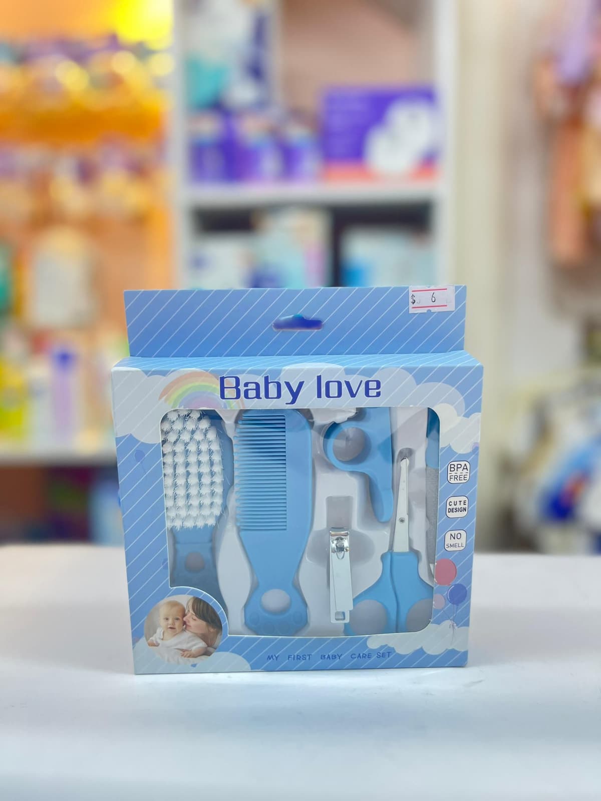 6علبة عناية لون ازرق قطع