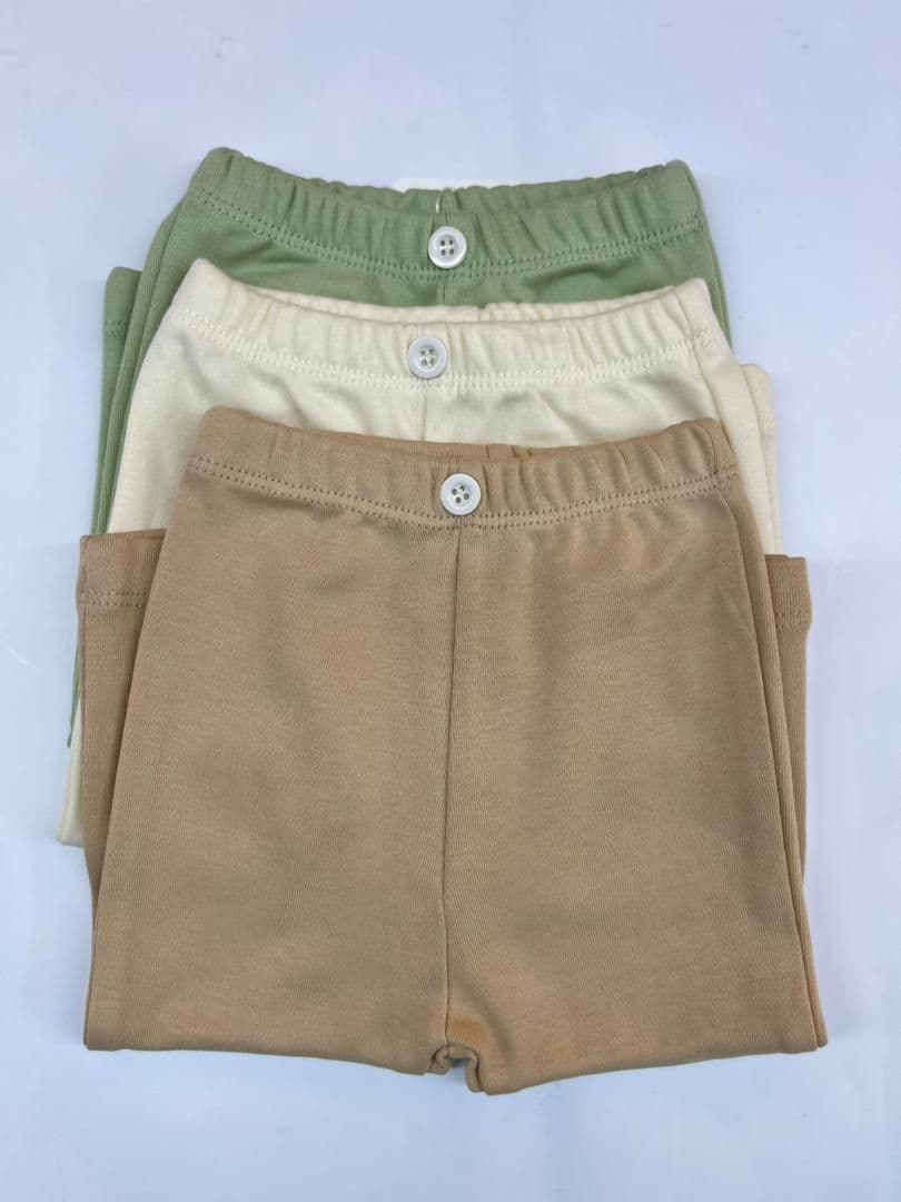 سيت ٣ بنطلونات بني وسكري وزيتي 0-3شهور