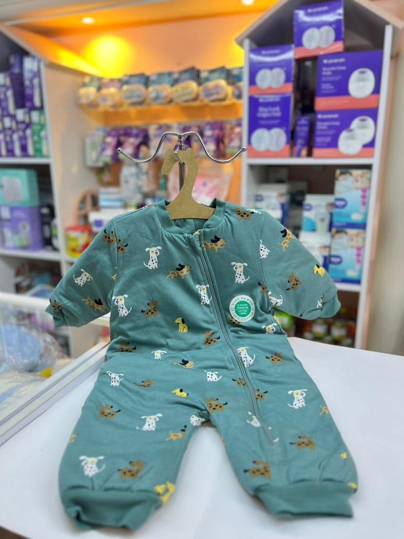 كيس نوم صبياني خضيري كلاب 6-12شهر