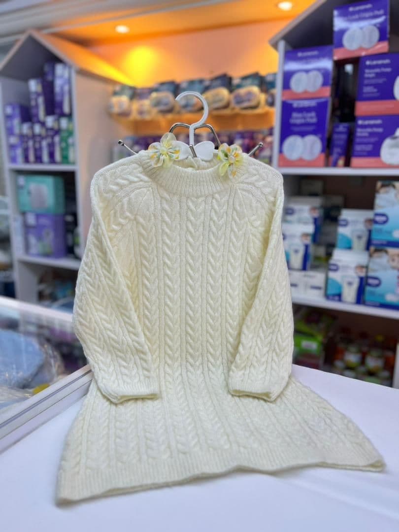 فستان سكري صوف 3-4سنين