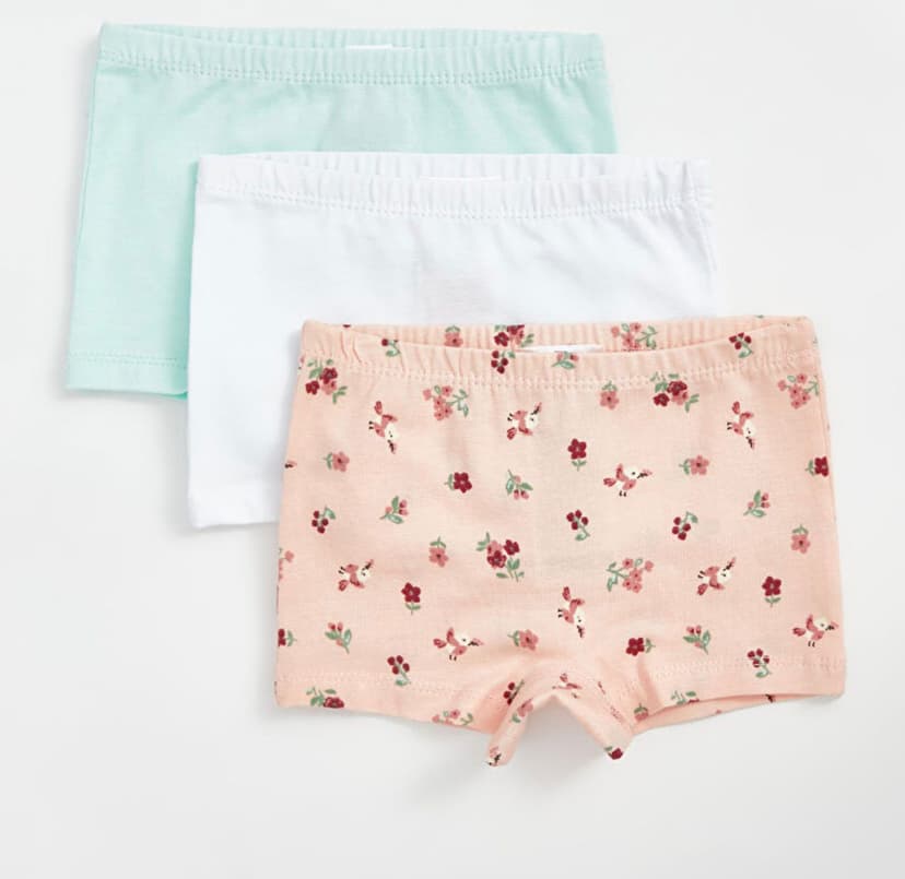 سيت3بناتي ابيض وتفاحي مورد وفستقي 18-24شهر