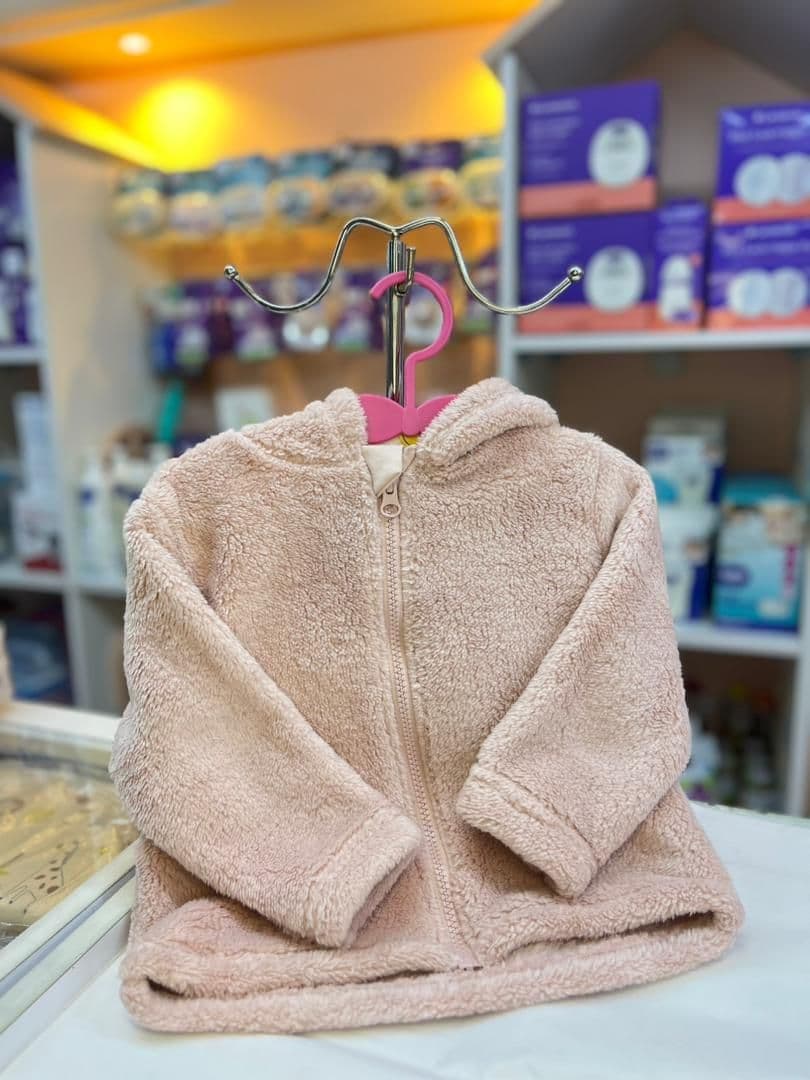 جاكيت بناتي مصوف بينك 24-36شهر