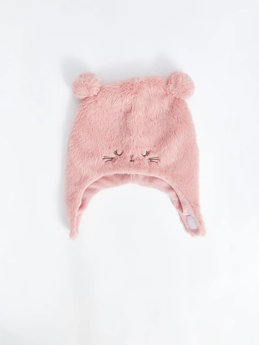 طاقية زهر فرو 3-6سنين