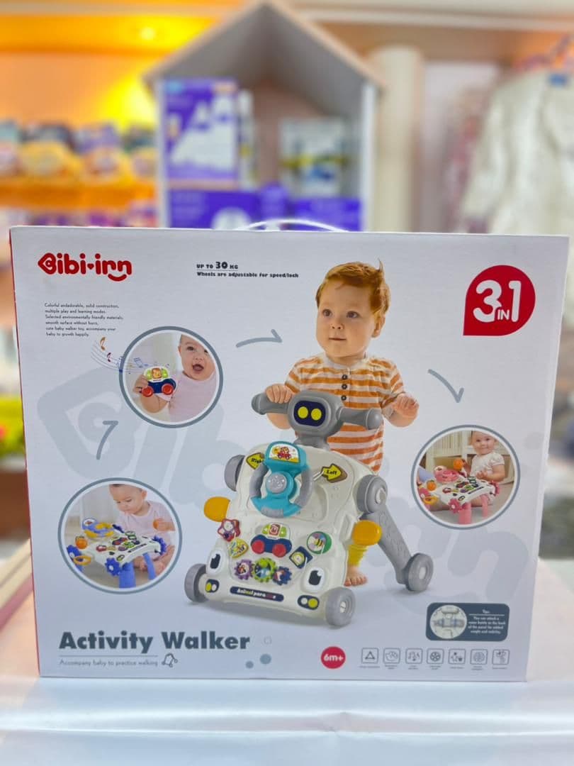 ووكر مع موسيقا واشكال رمادي