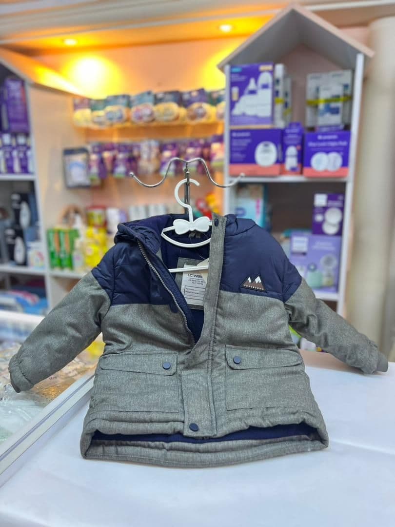 جاكيت صبياني رمادي وكحلي 24-36شهر