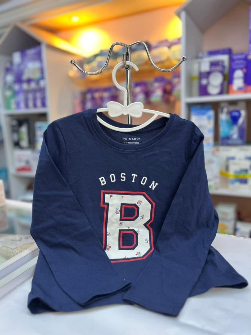 كنزة كحلي بوستون 5-6سنين