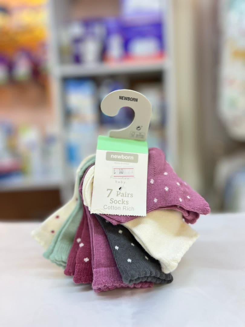 سيت جرابات ملونة بناتي نيو بورن