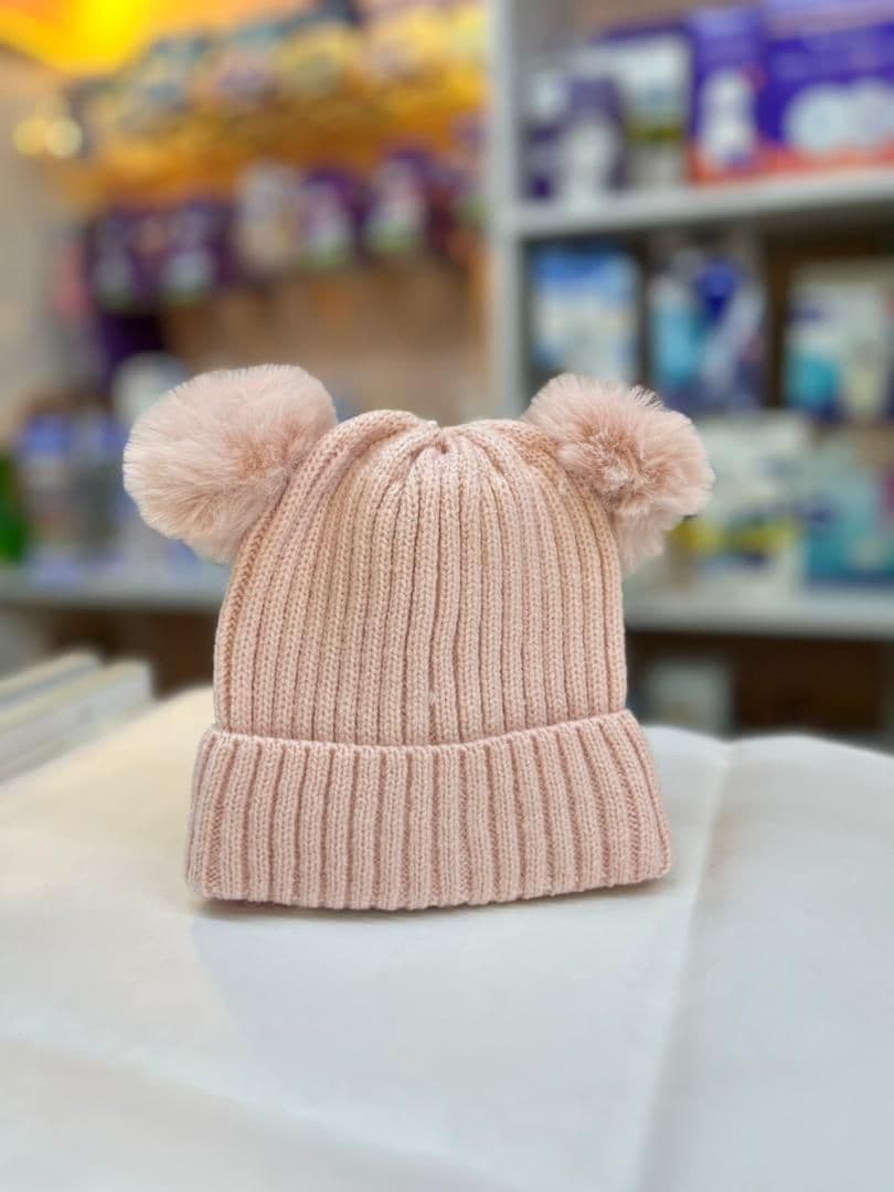 طاقية زهر صوف 12-24شهور